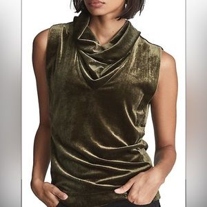 Reiss Luna sleeveless velvet shirt